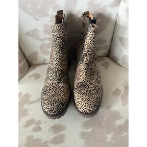 Altar's State Edele Chunky Cheetah Print Chelsea Ankle Boot Size Gently Used 9 M
